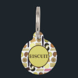 My Name is BISCUIT UK British Biscuits Digestives Pet ID Tag<br><div class="desc">Design features an assortment of delicious British biscuits including ginger nuts, rich tea, custard creams, chocolate bourbon, digestives, jaffa cakes, pink wafers, viennese whirls, nice biscuits, malted milk, chocolate chips, shortbreads, and more. Perfect for tea time! This design is also available on other products. Lots of additional foodie designs are...</div>
