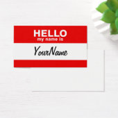My Name Is Blank Custom Nametag Red (Desk)