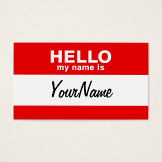 My Name Is Blank Custom Nametag Red