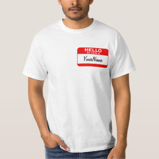 My Name Is Blank Custom Nametag T Shirt Red