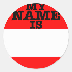 My Name Is Classic Round Sticker
