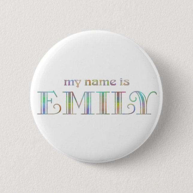 My name is Emily Button (Front)