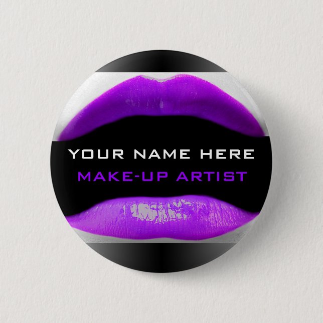 My Name Is For Make-Up Artists Button (Front)