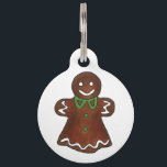 My Name is GINGER Gingerbread Lady Woman Christmas Pet Name Tag<br><div class="desc">Pet tag design features an original illustration of a classic gingerbread lady cookie. Just personalize with the name of your dog or cat. Lots of coordinating pet products are also available from this shop! Don't see exactly what you're looking for? Contact Rebecca to have a product customized just for you!...</div>