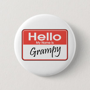 My Name is Grampy Pinback Button