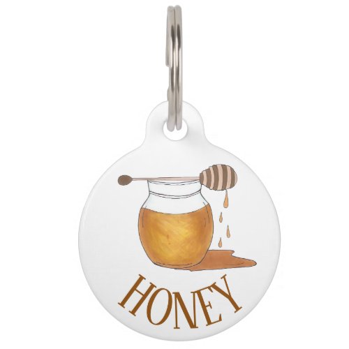 My Name is HONEY Honeypot Sweet Golden Honeycomb Pet Tag