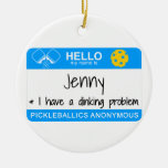 My Name Is | I Have A Dinking Problem | Pickleball Ceramic Ornament at Zazzle