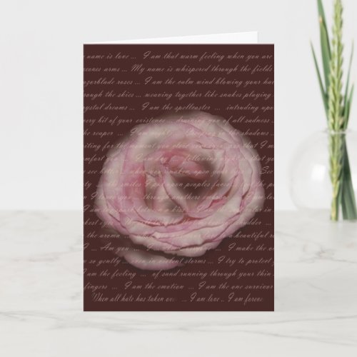 My name is love Floral Poetry Greeting Card