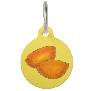 My Name is Patty Yellow Jamaican Beef Patties Food Pet Name Tag