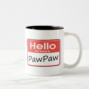 My Name is PawPaw Two-Tone Coffee Mug