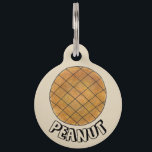 My Name is Peanut Butter Cookie Baked Goods Food Pet Tag<br><div class="desc">Pet tag design features an original illustration of a classic peanut butter cookie pastry. Just personalize with the name of your dog or cat. Lots of coordinating pet products are also available from this shop! Don't see exactly what you're looking for? Contact Rebecca to have a product customized just for...</div>