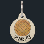 My Name is Peanut Butter Cookie Baked Goods Food Pet Tag<br><div class="desc">Pet tag design features an original illustration of a classic peanut butter cookie pastry. Just personalize with the name of your dog or cat. Lots of coordinating pet products are also available from this shop! Don't see exactly what you're looking for? Contact Rebecca to have a product customized just for...</div>