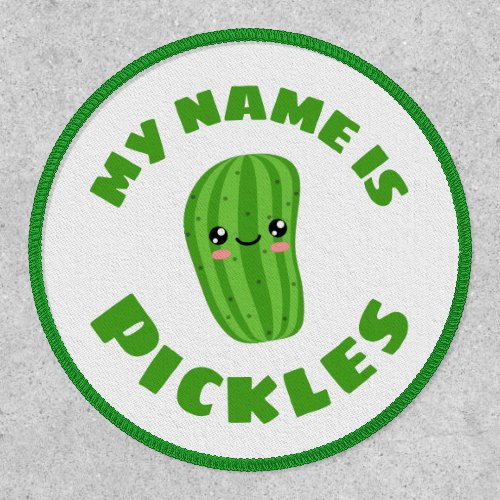 My name is pickles pet ID Patch