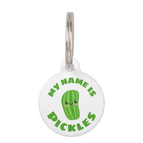 My name is pickles pet ID tag