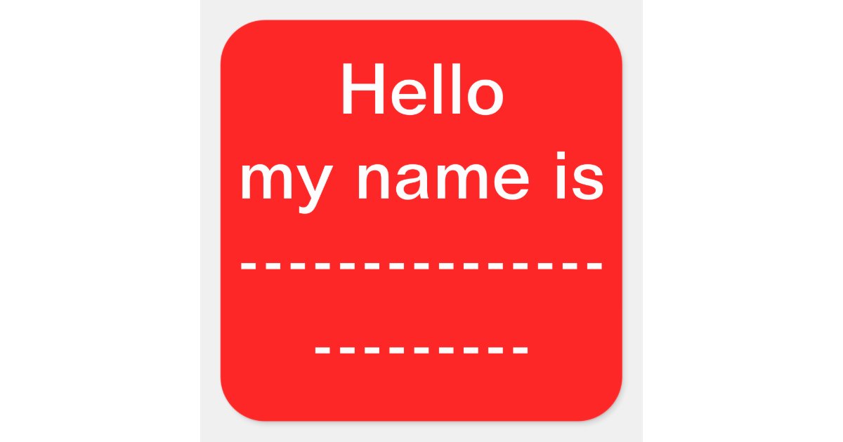 My Name Is Sticker | Zazzle.com