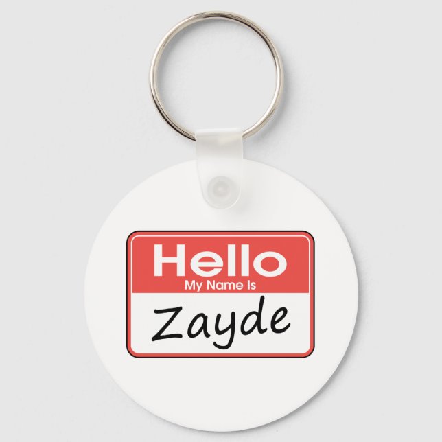My Name is Zayde Keychain (Front)