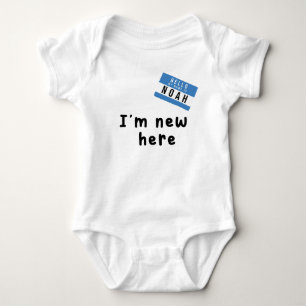 My Name's Noah I'm New Here Baby Bodysuit