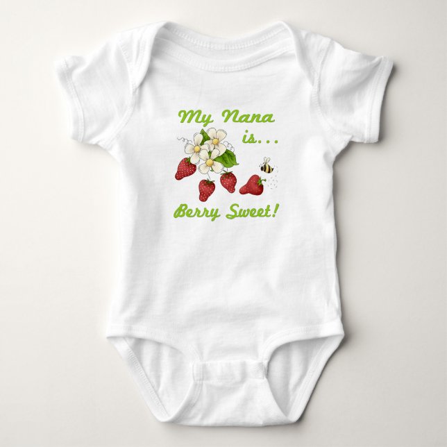 My Nana Is Berry Sweet Baby Bodysuit (Front)