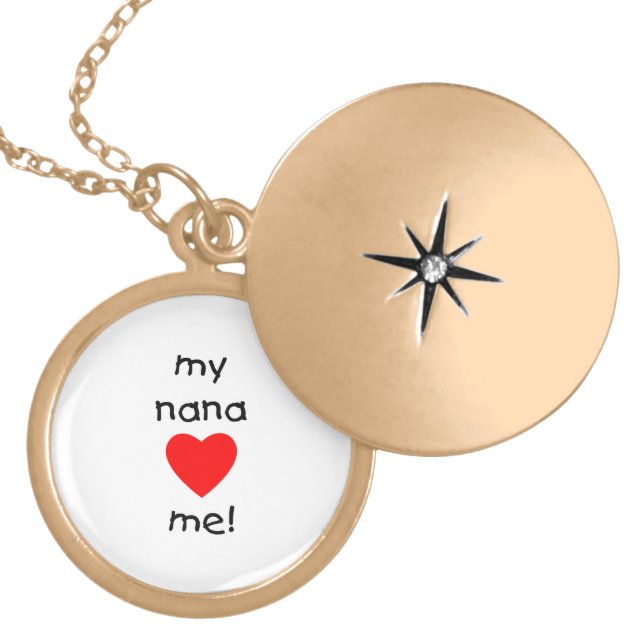 my nana loves me locket necklace (Front)