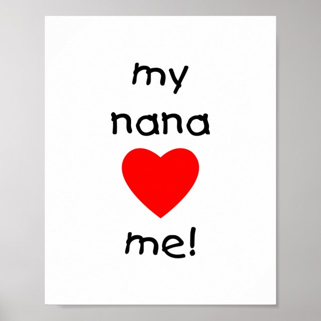 my nana loves me poster (Front)