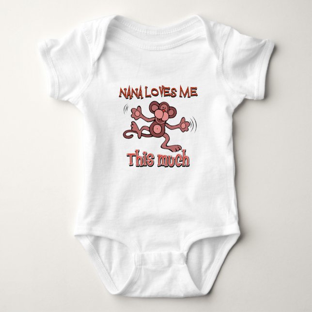 My nana loves me this much baby bodysuit (Front)