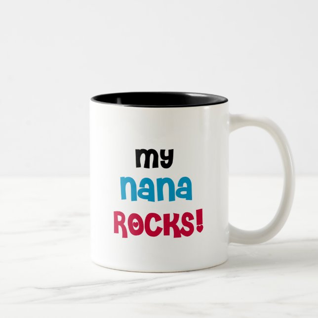 My Nana Rocks T-shirts and Gifts Two-Tone Coffee Mug (Right)
