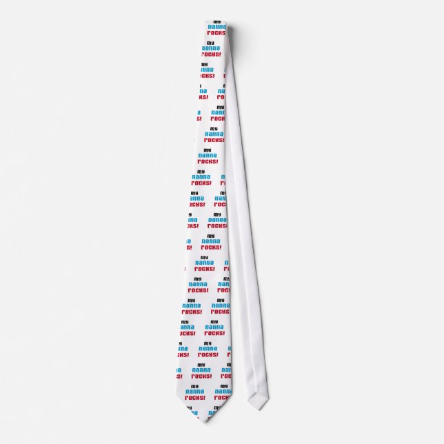 My Nanna Rocks T shirts and Gifts Neck Tie (Front)