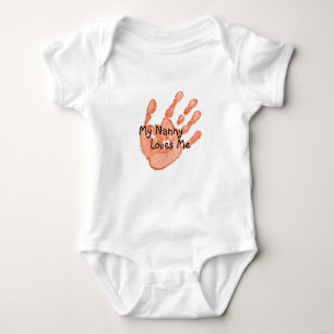 "My Nanny Loves Me"-Orange Baby Bodysuit