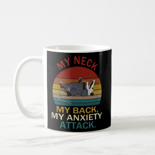 My Neck My Back My Anxiety Attack Opossum Sunset  Coffee Mug