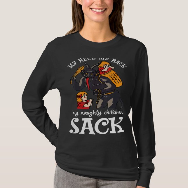 My Neck My Back My Naughty Children Sack Krampus S T-Shirt (Front)