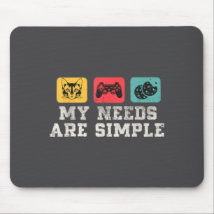 My Needs Are Simple Gamers Fun,gamer Dad Funny Fat Mouse Pad