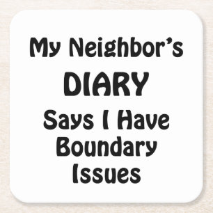 My Neighbor's Diary Square Paper Coaster