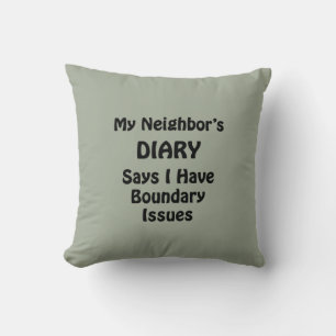 My Neighbor's Diary Throw Pillow