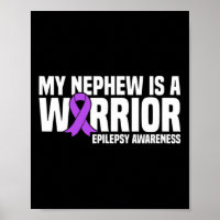 My Nephew is a Warrior Purple Ribbon Epilepsy Awar