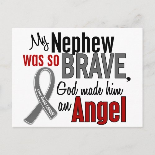 My Nephew Is An Angel 1 Brain Cancer Postcard