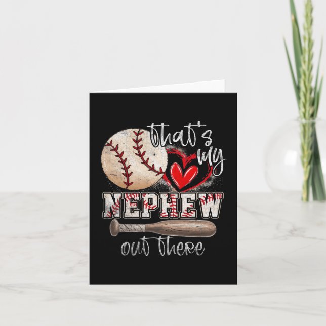 My Nephew Out There Baseball Aunt Auntie Mothers D Card (Front)