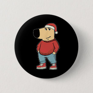My New Character Is A Chill-guy Meme Funny Christm Button