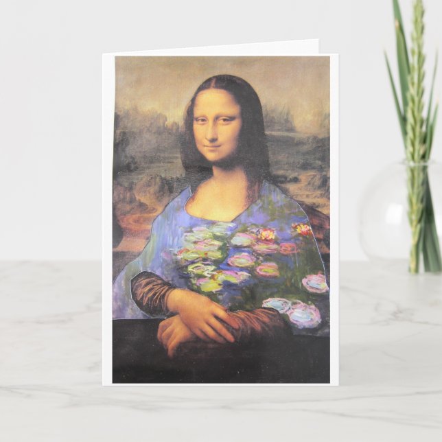 My New Dress - Mona Lisa in a Monet Card (Front)