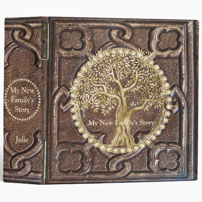 My New Family's Tree of Life -Wedding Scrapbooking 3 Ring Binder (Front/Spine)