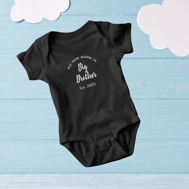 My New Name is Big Brother New Big Brother Black Baby Bodysuit (Creator Uploaded)