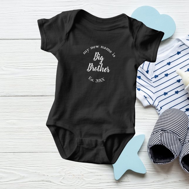 My New Name is Big Brother New Big Brother Est Baby Bodysuit (Creator Uploaded)