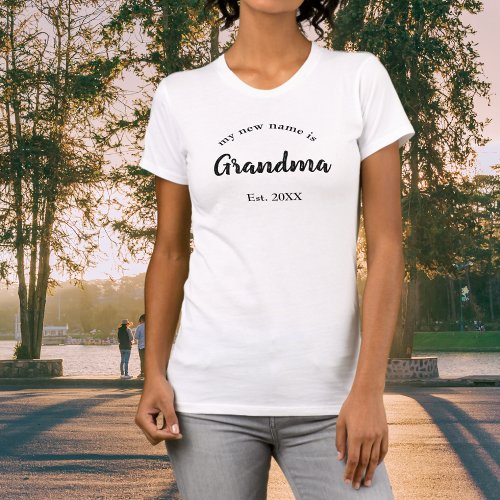 My New Name is Grandma New Grandmother T_Shirt