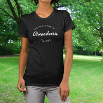 My New Name is Grandma on Black Est T-Shirt