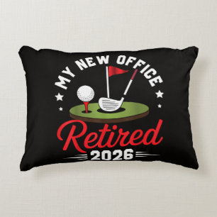 My New Office Retired 2026 Golf Retirement Accent Pillow