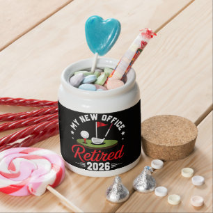 My New Office Retired 2026 Golf Retirement Candy Jar