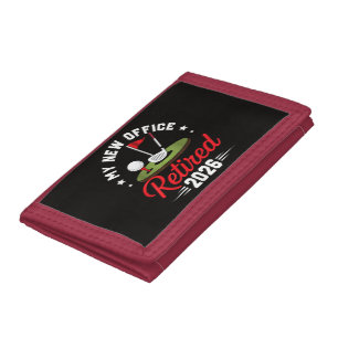 My New Office Retired 2026 Golf Retirement Tri-fold Wallet
