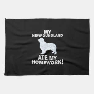 My newfoundland ate my homework School Gift Kitchen Towel