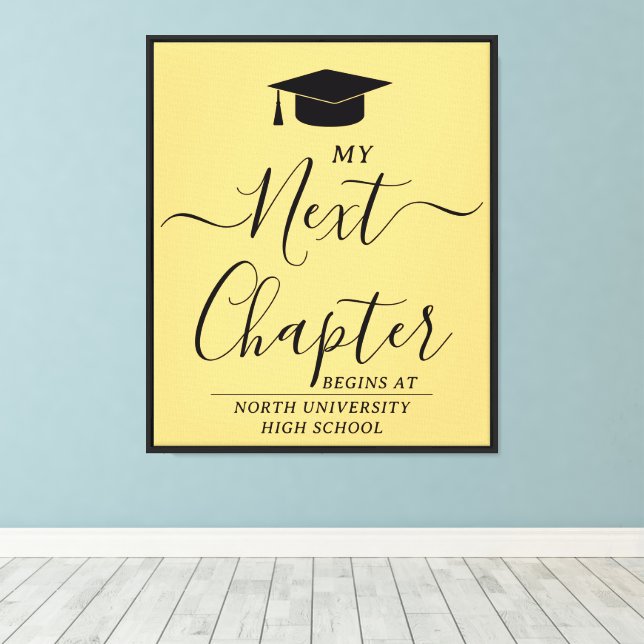  My Next Chapter Begins At Cap Party  Canvas Print (Insitu(Wood Floor))