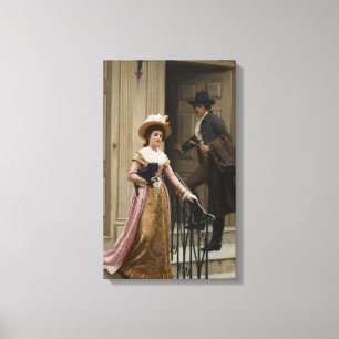 My Next-Door Neighbor (Flirting Couple) (Beauty) Canvas Print
