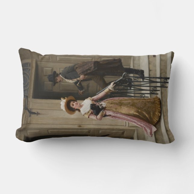 My Next-Door Neighbor (Flirting Couple) (Beauty) Lumbar Pillow (Front)
